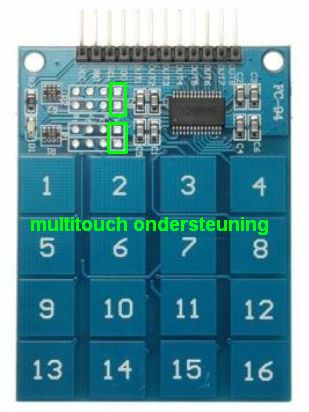 Keypad 4x4 aanraakgevoelig TTP229 multitouch